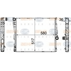 8MK 376 764-771 HELLA Радиатор, охлаждение двигателя