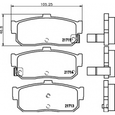 8DB 355 016-561 HELLA PAGID Комплект тормозных колодок, дисковый тормоз