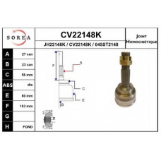 CV22148K EAI Шарнирный комплект, приводной вал