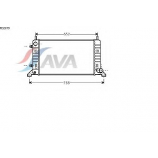 FD2079 AVA Радиатор, охлаждение двигателя