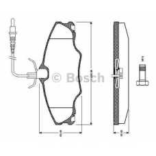 0 986 TB2 296 BOSCH Комплект тормозных колодок, дисковый тормоз