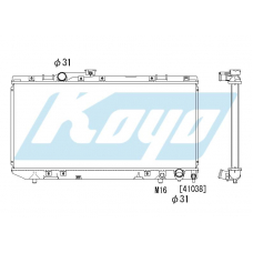 PA010726 KOYO P-tank corrugate-fin ass'y