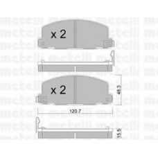 22-0360-0 METELLI Комплект тормозных колодок, дисковый тормоз