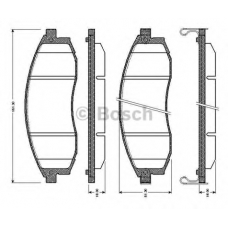 0 986 TB2 293 BOSCH Комплект тормозных колодок, дисковый тормоз