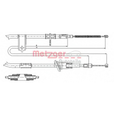 17.2519 METZGER Трос, стояночная тормозная система