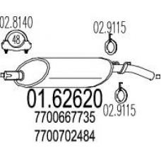01.62620 MTS Глушитель выхлопных газов конечный