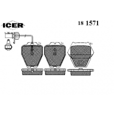 181571 ICER Комплект тормозных колодок, дисковый тормоз