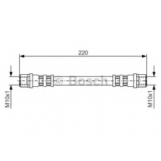 1 987 476 203 BOSCH Тормозной шланг