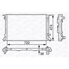 350213138800 MAGNETI MARELLI Радиатор, охлаждение двигателя