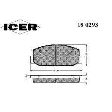180293 ICER Комплект тормозных колодок, дисковый тормоз