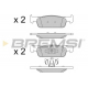 BP3512 BREMSI Комплект тормозных колодок, дисковый тормоз