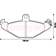 571425B BENDIX Комплект тормозных колодок, дисковый тормоз