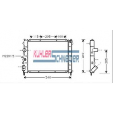 0916101 KUHLER SCHNEIDER Радиатор, охлаждение двигател