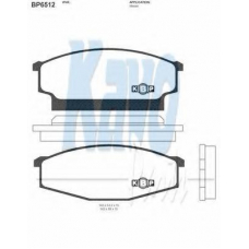 BP-6512 KAVO PARTS Комплект тормозных колодок, дисковый тормоз