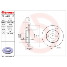 09.A919.10 BREMBO Тормозной диск