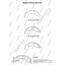 H350I33 NPS Комплект тормозных колодок