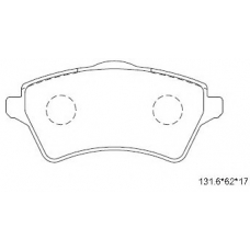 KD6799 ASIMCO Комплект тормозных колодок, дисковый тормоз