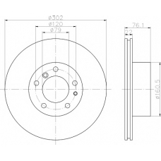 8DD 355 101-701 HELLA PAGID Тормозной диск