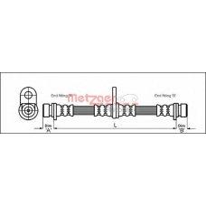 4113290 METZGER Тормозной шланг