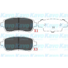 KBP-1514 KAVO PARTS Комплект тормозных колодок, дисковый тормоз