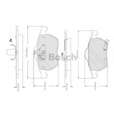 F 03B 150 293 BOSCH Комплект тормозных колодок, дисковый тормоз