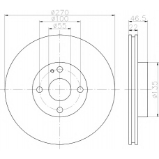 8DD 355 115-351 HELLA PAGID Тормозной диск