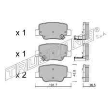 897.0 TRUSTING Комплект тормозных колодок, дисковый тормоз