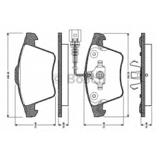 0 986 TB2 922 BOSCH Комплект тормозных колодок, дисковый тормоз