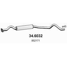 34.6032 ASSO Средний глушитель выхлопных газов