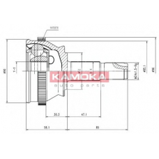 7342 KAMOKA Шарнирный комплект, приводной вал