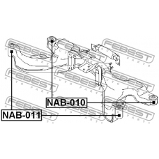 NAB-011 FEBEST Втулка, балка моста