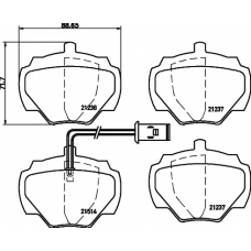 8DB 355 019-241 HELLA PAGID Комплект тормозных колодок, дисковый тормоз