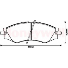 572407B BENDIX Комплект тормозных колодок, дисковый тормоз