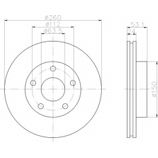 8DD 355 103-801 HELLA PAGID Тормозной диск