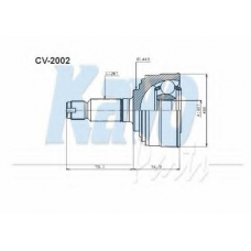 CV-2002 KAVO PARTS Шарнирный комплект, приводной вал