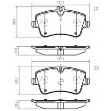 K618300 Vema Комплект тормозных колодок, дисковый тормоз