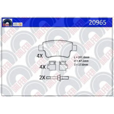 20965 GALFER Комплект тормозных колодок, дисковый тормоз