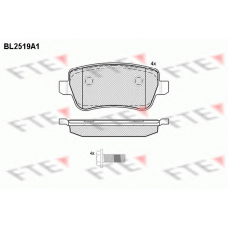 BL2519A1 FTE Комплект тормозных колодок, дисковый тормоз