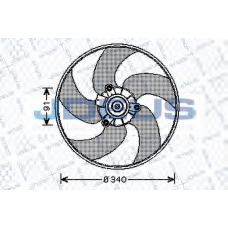 EV210300 JDEUS Вентилятор, охлаждение двигателя