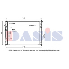 350043N AKS DASIS Радиатор, охлаждение двигателя