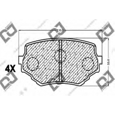 BP1097 DJ PARTS Комплект тормозных колодок, дисковый тормоз