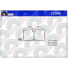 21046 GALFER Комплект тормозных колодок, дисковый тормоз
