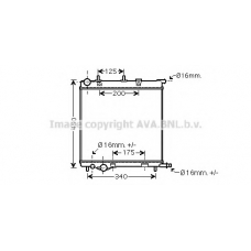 PE2368 AVA Радиатор, охлаждение двигателя