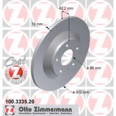 100.3335.20 ZIMMERMANN Тормозной диск