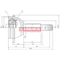 6281 KAMOKA Шарнирный комплект, приводной вал