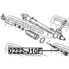0222-J10F FEBEST Осевой шарнир, рулевая тяга