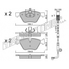 573.0W TRUSTING Комплект тормозных колодок, дисковый тормоз