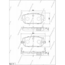 M361A17 NPS Комплект тормозных колодок, дисковый тормоз