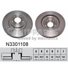 N3301108 NIPPARTS Тормозной диск