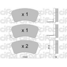 822-487-0 CIFAM Комплект тормозных колодок, дисковый тормоз